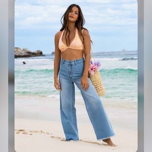 🔥🔥BILLABONG - INDIGO FREE FALL WIDE-LEG JEANS